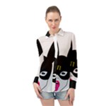 Bunny Girl Mask Long Sleeve Chiffon Shirt
