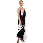 Bunny Girl Mask Cami Maxi Ruffle Chiffon Dress