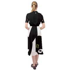 Keyhole Neckline Chiffon Dress 