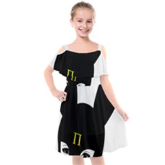Kids  Cut Out Shoulders Chiffon Dress 