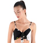 Bunny Girl Mask Woven Tie Front Bralet