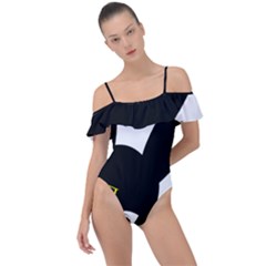 Frill Detail One Piece Swimsuit 