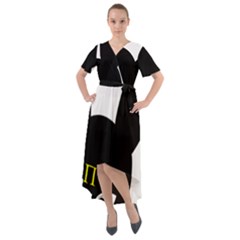 Front Wrap High Low Dress 