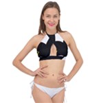 Bunny Girl Mask Cross Front Halter Bikini Top