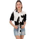 Bunny Girl Mask Tie Front Shirt 