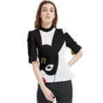 Bunny Girl Mask Frill Neck Blouse