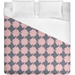 Retro Pink And Grey Pattern Duvet Cover (King Size)