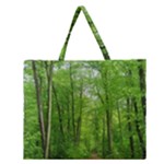 In the forest the fullness of spring, green, Zipper Large Tote Bag
