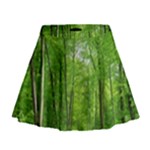 In the forest the fullness of spring, green, Mini Flare Skirt