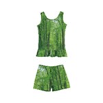 In the forest the fullness of spring, green, Kids  Boyleg Swimsuit