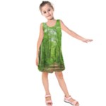 In the forest the fullness of spring, green, Kids  Sleeveless Dress