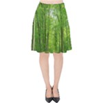 In the forest the fullness of spring, green, Velvet High Waist Skirt