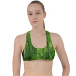 In the forest the fullness of spring, green, Criss Cross Racerback Sports Bra