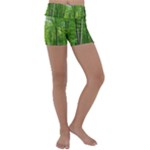 In the forest the fullness of spring, green, Kids  Lightweight Velour Yoga Shorts