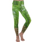 In the forest the fullness of spring, green, Kids  Lightweight Velour Classic Yoga Leggings