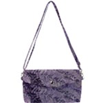 Flowers Branches Purple Removable Strap Clutch Bag