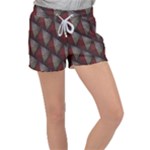 Abstract Zigzag Motif Velour Lounge Shorts