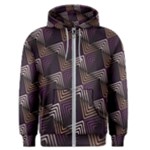 Zigzag Motif Design Men s Zipper Hoodie