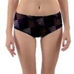 Zigzag Motif Design Reversible Mid-Waist Bikini Bottoms