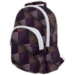 Zigzag Motif Design Rounded Multi Pocket Backpack