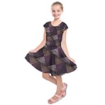 Zigzag Motif Design Kids  Short Sleeve Dress