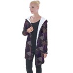 Zigzag Motif Design Longline Hooded Cardigan