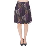 Zigzag Motif Design Velvet High Waist Skirt