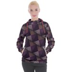 Zigzag Motif Design Women s Hooded Pullover