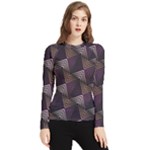 Zigzag Motif Design Women s Long Sleeve Rash Guard