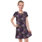 Zigzag Motif Design Kids  Cross Web Dress