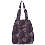 Zigzag Motif Design Center Zip Backpack