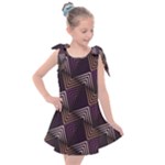 Zigzag Motif Design Kids  Tie Up Tunic Dress