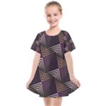 Zigzag Motif Design Kids  Smock Dress