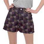 Zigzag Motif Design Ripstop Shorts