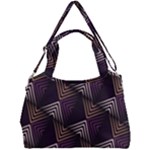 Zigzag Motif Design Double Compartment Shoulder Bag