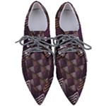 Zigzag Motif Design Pointed Oxford Shoes