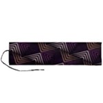 Zigzag Motif Design Roll Up Canvas Pencil Holder (L)