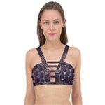 Zigzag Motif Design Cage Up Bikini Top