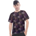 Zigzag Motif Design Men s Sport Top