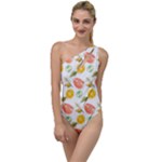 Citrus Gouache Pattern To One Side Swimsuit