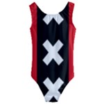 Vertical Amsterdam Flag Kids  Cut-Out Back One Piece Swimsuit
