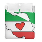 Heart Flag Map of Iran  Duvet Cover Double Side (Full/ Double Size)