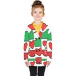 Heart Flag Map of Iran  Kids  Double Breasted Button Coat