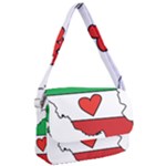 Heart Flag Map of Iran  Courier Bag