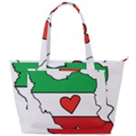 Heart Flag Map of Iran  Back Pocket Shoulder Bag 