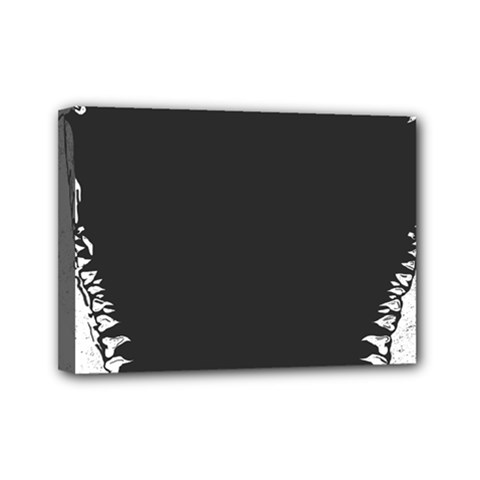 Shark Jaws Mini Canvas 7  x 5  (Stretched) from ArtsNow.com