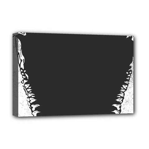 Shark Jaws Deluxe Canvas 18  x 12  (Stretched) from ArtsNow.com