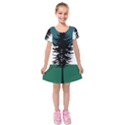 Kids  Short Sleeve Velvet Dress 