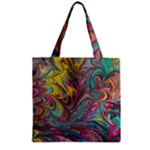 Abstract marbling Zipper Grocery Tote Bag