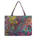 Abstract marbling Zipper Medium Tote Bag